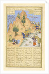 Persian 239 fol.313b Iskandar comforts the dying D?r? by Persian School