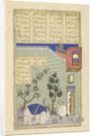 Persian 239 fol.32b Illustration from the 'Shahnama', by Abu'l-Qasim Mansur Firdawsi, 1444 by Persian School