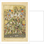 Talhand in battle against his brother by Persian School