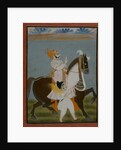 Rawat Bhim Singh of Salumbar riding Nur, 1820 by Indian School