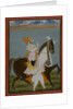 Rawat Bhim Singh of Salumbar riding Nur, 1820 by Indian School