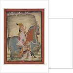 Nobleman of Mewar riding Nur accompanied by a sais on foot, 1820 by Indian School