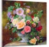 Roses, pansies and other flowers in a vase by Albert Williams