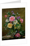 AB/32 Roses in a glass vase by Albert Williams