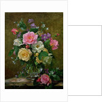 AB/32 Roses in a glass vase by Albert Williams