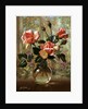 Madame Butterfly Roses in a Glass Vase by Albert Williams