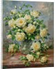 Princess Diana Roses in a Cut Glass Vase by Albert Williams