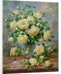 Princess Diana Roses in a Cut Glass Vase by Albert Williams