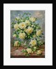 Princess Diana Roses in a Cut Glass Vase by Albert Williams