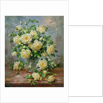 Princess Diana Roses in a Cut Glass Vase by Albert Williams