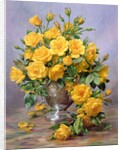 Bright Smile - Roses in a Silver Vase by Albert Williams