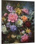 Peonies and mixed flowers by Albert Williams