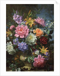 Peonies and mixed flowers by Albert Williams