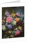 Peonies and mixed flowers by Albert Williams