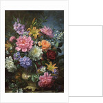 Peonies and mixed flowers by Albert Williams