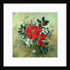 A Christmas arrangement with holly, mistletoe and other winter flowers by Albert Williams
