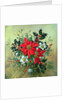 A Christmas arrangement with holly, mistletoe and other winter flowers by Albert Williams