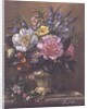 AB/111/2 Peonies, bluebells and primulas by Albert Williams