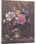 AB/111/2 Peonies, bluebells and primulas by Albert Williams
