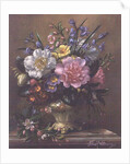 AB/111/2 Peonies, bluebells and primulas by Albert Williams