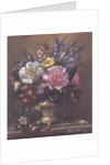AB/111/2 Peonies, bluebells and primulas by Albert Williams