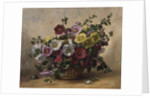 AB230 Hollyhocks in a Basket by Albert Williams