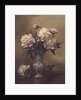 Peonies in a Blue and White Vase by Albert Williams