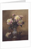 Peonies in a Blue and White Vase by Albert Williams
