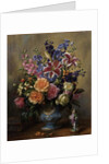 AB250 Still Life of Roses, Lilies and Delphiniums by Albert Williams