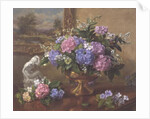 AB211B Still Life of Hydrangeas and Lilacs by Albert Williams