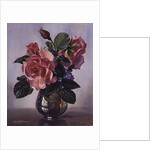 AB/289 Lady Sylvia Roses in a Silver Vase by Albert Williams