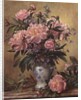 Vase of Peonies and Canterbury Bells by Albert Williams
