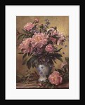 Vase of Peonies and Canterbury Bells by Albert Williams