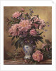 Vase of Peonies and Canterbury Bells by Albert Williams