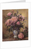 Vase of Peonies and Canterbury Bells by Albert Williams