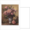 Vase of Peonies and Canterbury Bells by Albert Williams