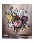 PB/321 Rhododendrons, Azaleas and Columbine in a Glass Vase by Albert Williams