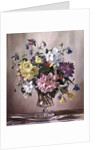 PB/321 Rhododendrons, Azaleas and Columbine in a Glass Vase by Albert Williams