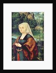 Wife of a donor kneeling by a river by Joos van Cleve