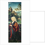 Wife of a donor kneeling by a river by Joos van Cleve