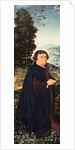 Portrait of a donor kneeling by a river by Joos van Cleve