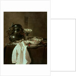 Still Life with a Pewter Flagon and Two Ming Bowls, 1651 by Jan Jansz Treck