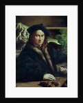Portrait of a gentleman wearing a beret by Parmigianino