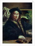 Portrait of a gentleman wearing a beret by Parmigianino