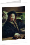 Portrait of a gentleman wearing a beret by Parmigianino