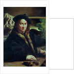 Portrait of a gentleman wearing a beret by Parmigianino
