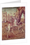 St. George and the Dragon, scene from the predella panel of the 'Madonna della Rondine' altarpiece, after 1490 by Carlo Crivelli