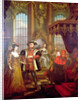Henry VIII introducing Anne Boleyn at court by William Hogarth (after)