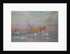 H.M.S. Albion commanded by Capt. A. Walker-Heneage completing the destruction of the outer forts of the Dardanelles in 1915, 1925 by Alma Claude Burlton Cull