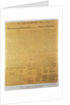 Declaration of Independence of the 13 United States of America of 1776, 1823 by American School